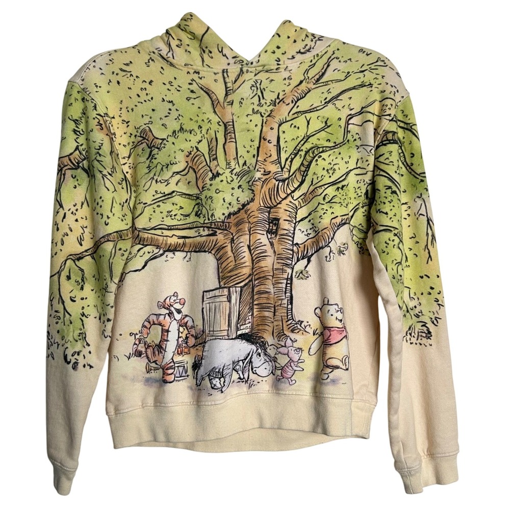 Winnie the‎ Pooh Hoodie Size Youth 13/XL Tree Scene Tigger Eeyore Piglet Pooh
